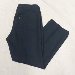 VTG 80's Levis Pants Tag 38x34 Dacron Polyester Black Tab Navy Blue Straight Leg